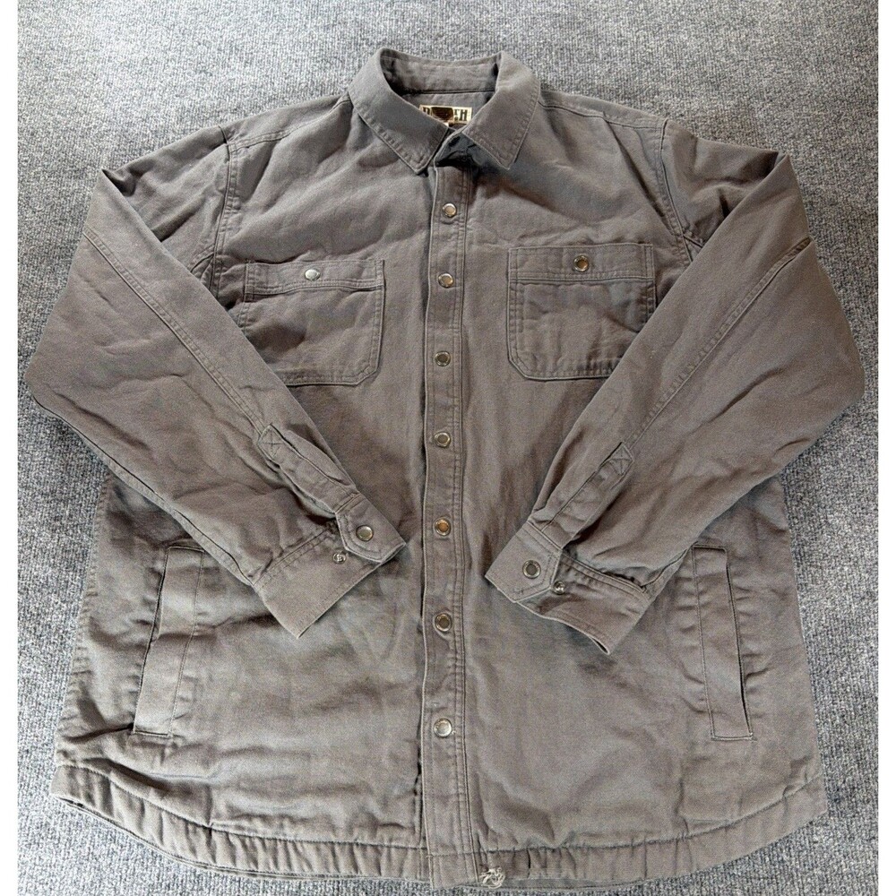 Duluth Trading Co Men's Size XLT Fleece Lined Heavy Canvas Work Shirt Jacket